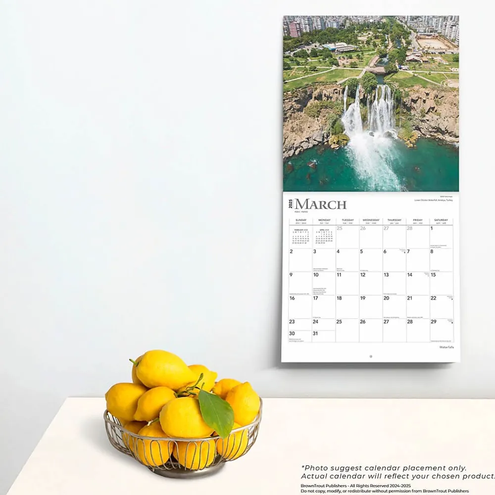 2025 Calendars|BrownTrout 2025 Waterfalls 12" x 12" Monthly Wall Calendar (9781975475895)