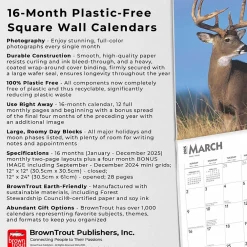 2025 Calendars|BrownTrout 2025 White Tailed Deer 12