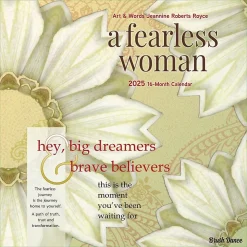 2025 Calendars|BrownTrout 2025 Brush Dance A Fearless Woman 12" x 24" Monthly Square Wall Calendar, (9781975481247)
