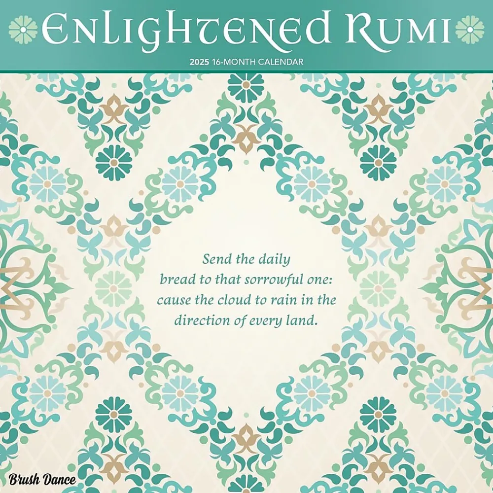 2025 Calendars|Brush Dance 2025 Enlightened Rumi 12" x 24" Monthly Square Wall Calendar (9781975478551)