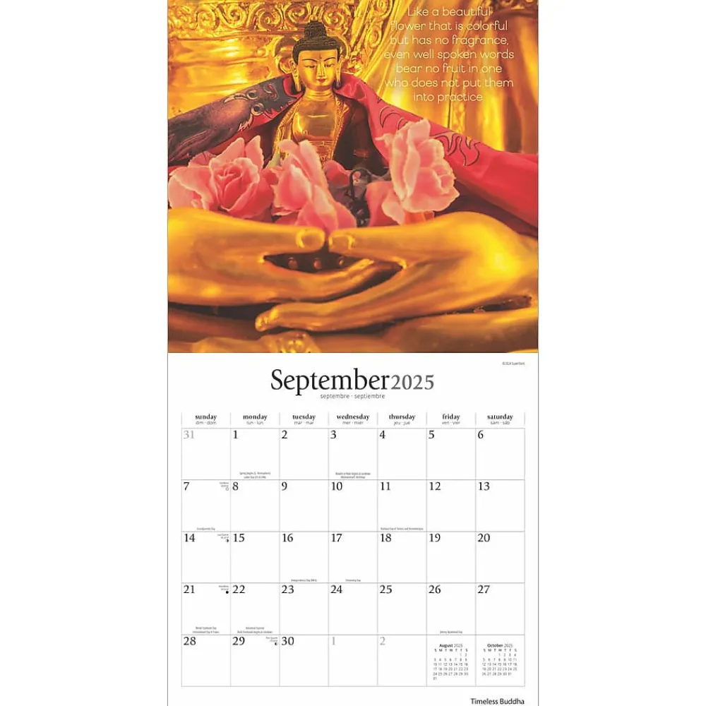 2025 Calendars|Brush Dance 2025 Timeless Buddha 12" x 12" Monthly Wall Calendar (9781975478674)