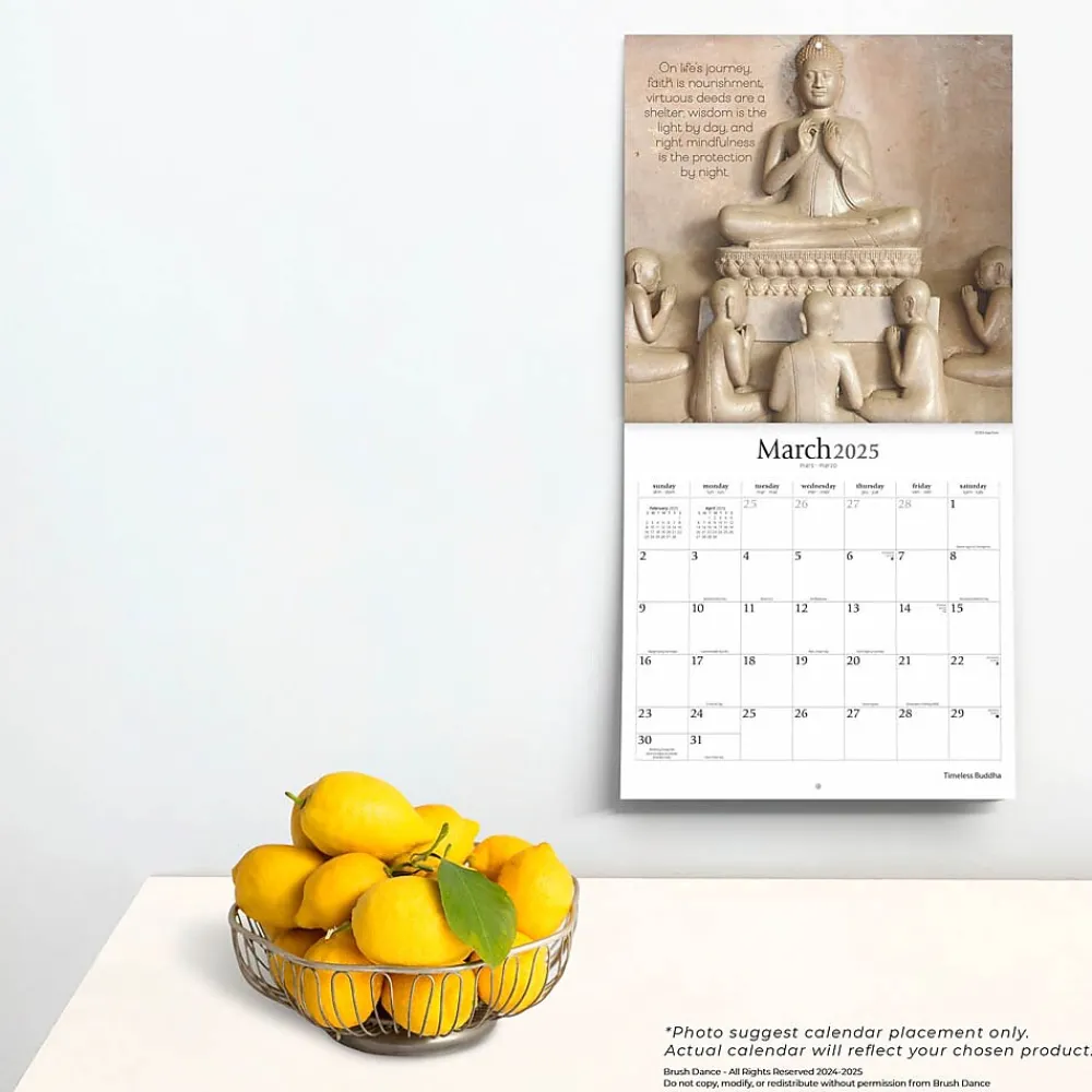 2025 Calendars|Brush Dance 2025 Timeless Buddha 12" x 12" Monthly Wall Calendar (9781975478674)
