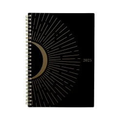 2025 Planners|Cambridge 2025 Radiate 5.5" x 8.5" Weekly & Monthly Planner, Poly Cover, Black/Gold (1725-200-25)