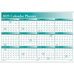 2025 Calendars|ComplyRight 2025 Full Calendar Planner 36" x 24" Yearly Dry Erase Wall Calendar, Green (J0056GR)