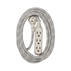 360 Electrical 15' Extension Cord, 3-Outlet, French Gray (360429-FG)