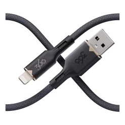 Fluid Lightning to USB-A Charging Cable, 5 ft., Granite (3E0794-GRG8NA)<360 Electrical Hot