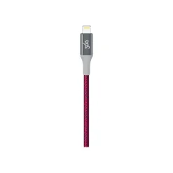 360 Electrical Habitat 4' USB A Male/Lightning 8-Pin Male, Cranberry (360650-CB)