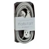 360 Electrical Habitat Braided 8' Extension Cord, 3-Outlet, Multicolor (360426)