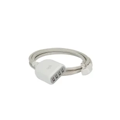 360 Electrical Habitat USB Extension Cord, Titanium (360614-TI-4ES-C1)
