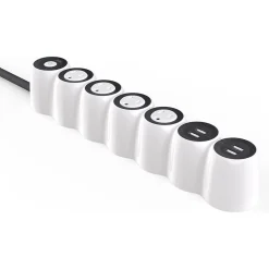 360 Electrical Powercurve 4-Outlet 4-USB Port Surge Protector, 5', White (3E0778-WVG4NA)