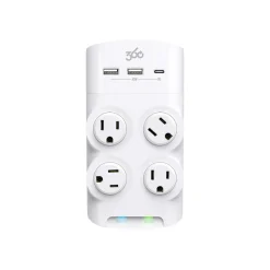 360 Electrical Revolve45 4-Outlet 3-USB Port Surge Protector, White (3E0771-WHT6NA)