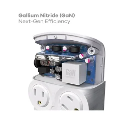 360 Electrical Revolve45 4-Outlet 3-USB Port Surge Protector, White (3E0771-WHT6NA)