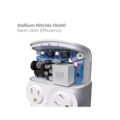 360 Electrical Revolve60 4-Outlet 2-USB Port Surge Protector, White (3E0773-WHT6NA)