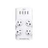 360 Electrical Revolve24 4-Outlet 4-USB Port Surge Protector, White (3E0775-WHT6NA)