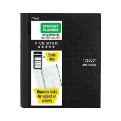 Academic Planners|Five Star 2024-2025 Advance 8.5" x 11" Academic Weekly & Monthly Planner, Poly Cover, Assorted Colors (CAW659-00-25)