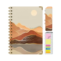 Academic Planners|Global Printed Products 2024-2025 Golden Desert 5.5" x 8" Academic Weekly & Monthly Planner, Paper Cover, Multicolor