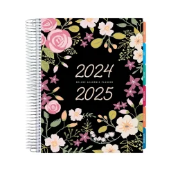 Academic Planners|Global Printed Products 2024-2025 Floral Pink 8.5" x 11" Academic Weekly & Monthly Planner, Plastic Cover, Multicolor