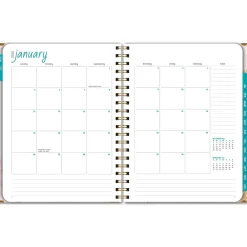 2025 Planners|Global Printed Products 2025 8.5" x 11" Calendar Year Weekly & Monthly Planner, Paperboard Cover, Pink/Gold (SPLS25-8511-01)
