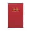 2025 Planners|Global Printed Products 2025 8" x 12.5" Daily Planner, Cardboard Cover, Red (SPLS-SDCY25-RD)