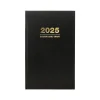 2025 Planners|Global Printed Products 2025 8" x 12.5" Daily Planner, Cardboard Cover, Black (SPLS-SDCY25-BK)