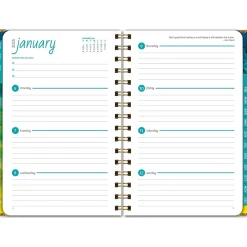 2025 Planners|Global Printed Products 2025 5.5" x 8" Calendar Year Weekly & Monthly Planner, Paperboard Cover, Multicolor (SPLS25-58-41)
