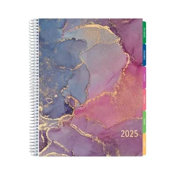 2025 Planners|Global Printed Products 2025 8.5" x 11" Weekly & Monthly Planner, Plastic Cover, Purple/Blue (LAMF-RY25-35)