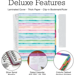 Academic Planners|Global Printed Products 2024-2025 Deluxe Teacher 8.5" x 11" Academic Year Planner, Laminated Cover, Multicolor (DTP-AY24-0001)