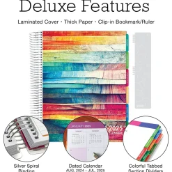 Academic Planners|Global Printed Products 2024-2025 Deluxe Teacher 8.5" x 11" Academic Year Planner, Paper Cover, Multicolor (DTP-AY24-0044)