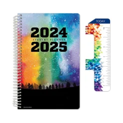 Academic Planners|Global Printed Products 2024-2025 GPP 5.5" x 8.5" Weekly & Monthly Student Planner, Paper Cover, Multicolor, 40/Pack (AY24SM558501-CP)