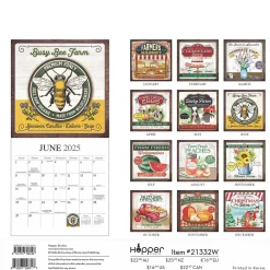 2025 Calendars|Hopper Studios 2025 Farmer's Market 12" x 12" Monthly Wall Calendar (9781773728148)