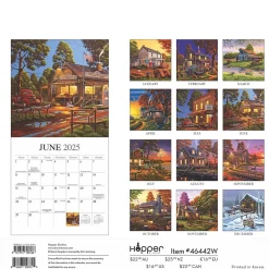 2025 Calendars|Hopper Studios 2025 Vintage Country 12" x 12" Monthly Wall Calendar (9781773728186)
