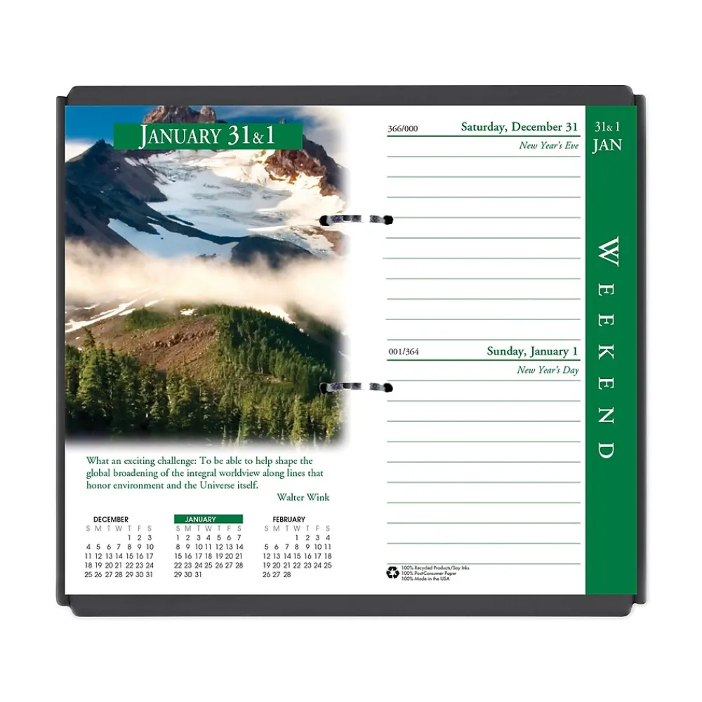 Calendars & Planners Refills|House of Doolittle 2024 3.5" x 6" Earthscapes Desk Calendar Refill, Nature Photography, White/Multicolor Sheets