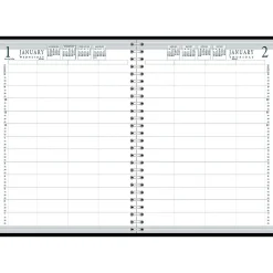 2025 Planners|House of Doolittle 2025 8.5" x 11" Daily 4-Person Group Practice Planner, Faux Leather Cover, Black (28292-25)