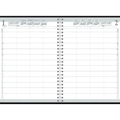 2025 Planners|House of Doolittle 2025 8.5" x 11" Daily 4-Person Group Practice Planner, Faux Leather Cover, Black (28202-25)