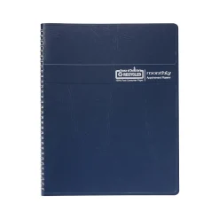 2025 Planners|House of Doolittle 2025 8.5" x 11" Monthly Planner, Faux Leather Cover, Blue (26207-25)