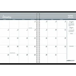 2025 Planners|House of Doolittle 2025 8.5" x 11" Monthly Planner, Faux Leather Cover, Black (26202-25)