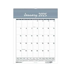 2025 Calendars|House of Doolittle 2025 Bar Harbor 15.5" x 22" Monthly Wall Calendar, White/Blue (333-25)