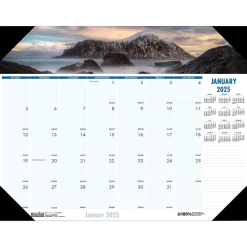 2025 Calendars|House of Doolittle 2025 Earthscapes Coastlines 18.5" x 13" Monthly Desk Pad Calendar (1786-25)