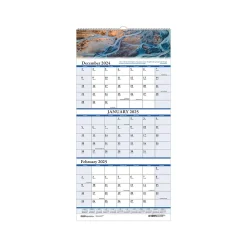 2025 Calendars|House of Doolittle 2025 Earthscapes Scenic 12.25" x 26" Three-Month Wall Calendar (3638-25)
