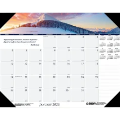 2025 Calendars|House of Doolittle 2025 Earthscapes Mountains of the World 22" x 17" Monthly Desk Pad Calendar (176-25)