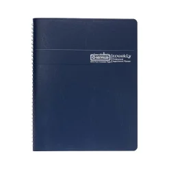 2025 Planners|House of Doolittle 2025 Professional 8.5" x 11" Weekly Appointment Book, Faux Leather Cover, Blue (27207-25)