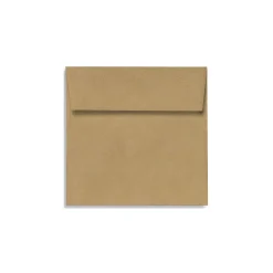 Outlet LUX 70 lb 4" x 4" Peel & Press Square Envelopes, Grocery Bag Brown, 50/Pack