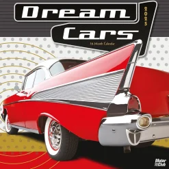 2025 Calendars|BrownTrout 2025 Motor Club Dream Cars 12" x 24" Monthly Square Wall Calendar, (9781975479619)