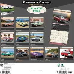 2025 Calendars|BrownTrout 2025 Motor Club Dream Cars 12" x 24" Monthly Square Wall Calendar, (9781975479619)