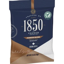1850 Pioneer Blend Ground Coffee, Medium Roast, 2.5 oz. Fraction Pack, 24/Carton (SMU21511)