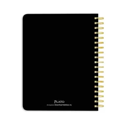 Academic Planners|Plato 2024-2025 6" x 7.75" Academic & Calendar Weekly Planner, Paperboard Cover, Solid Black (9781975480349)