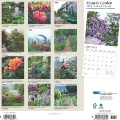 2025 Calendars|Plato 2025 Monet's Garden 12" x 12" Monthly Wall Calendar (9781975480752)