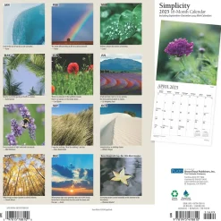 2025 Calendars|Plato 2025 Simplicity 12" x 24" Monthly Square Wall Calendar (9781975478810)