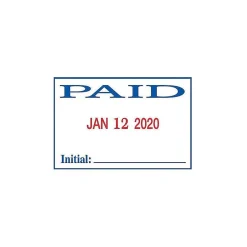 Stamps & Stamp Pads|2000 Plus 2360 Dater, ENTERED, PAID, FAXED, RECEIVED, Blue and Red Ink (011035)