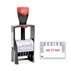 Stamps & Stamp Pads|2000 Plus Dater, RECEIVED, Blue and Red Ink (032880)